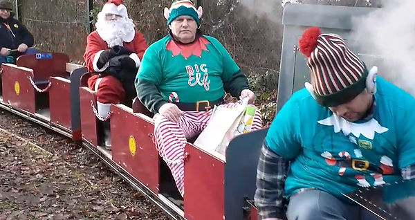 Santa arriving at the grotto 2019